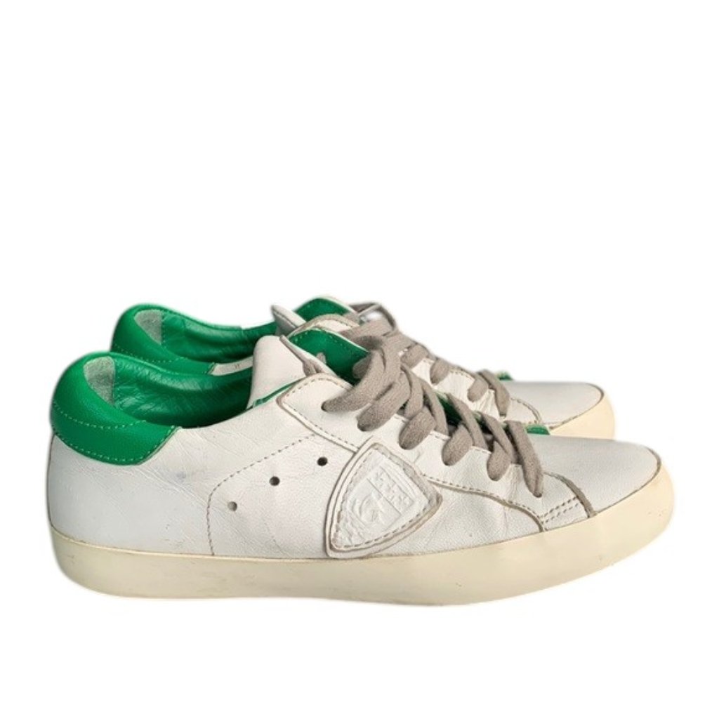 Philippe Model Women’s Us 6 Eu 36 White Leather Low Top Sneakers Classic Casual